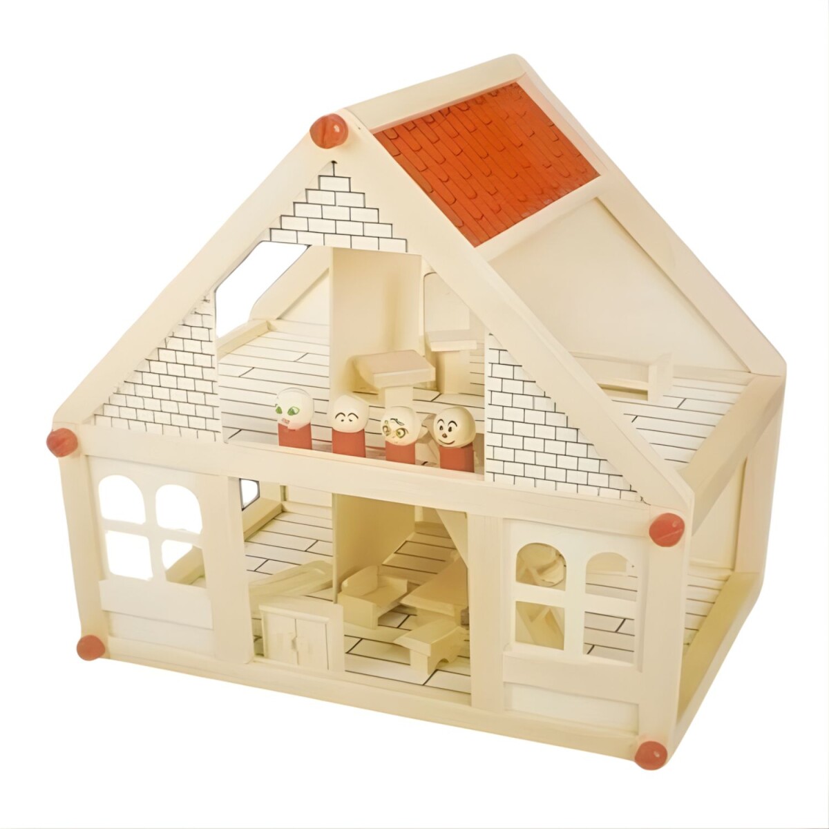 Casita de madera para armar 42 piezas con accesorios 