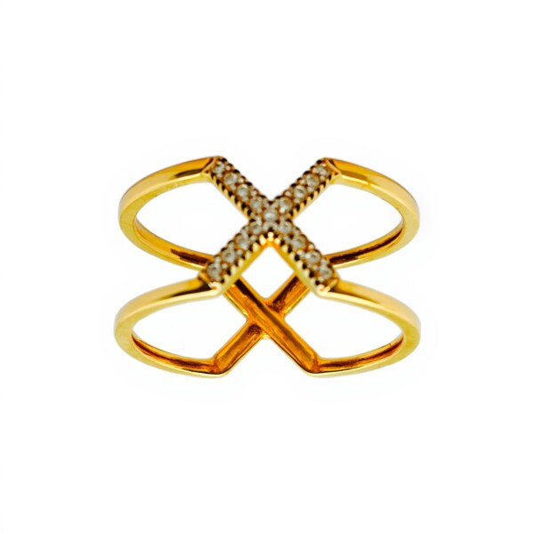 Anillo-Oro bajo-Piedra Zirconia-AN8040 conpiedra