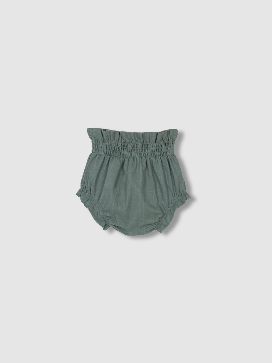 Bombacho De Lino Verde Verde