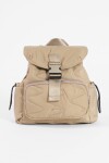 Mochila wavy con bolsillo frontal beige