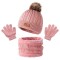 Set de Invierno infantil 3 piezas Color rosa