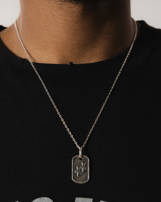 Twojeys Collar Dog Tag Plata 925 Pulido Twojeys Collar Dog Tag Plata 925 Pulido