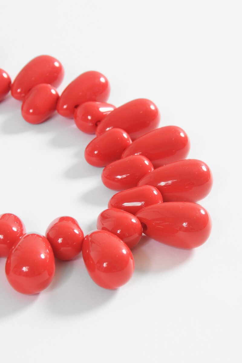 Collar pop oversize rojo