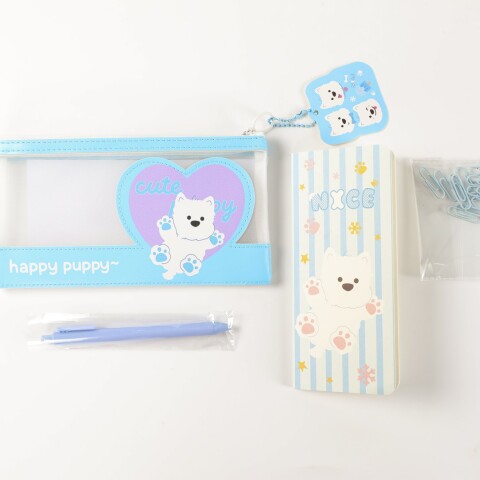 SET DE PAPELERÍA DE 4 PIEZAS CON ESTUCHE PARA BOLÍGRAFOS (DUODUO/AZUL) SET DE PAPELERÍA DE 4 PIEZAS CON ESTUCHE PARA BOLÍGRAFOS (DUODUO/AZUL)