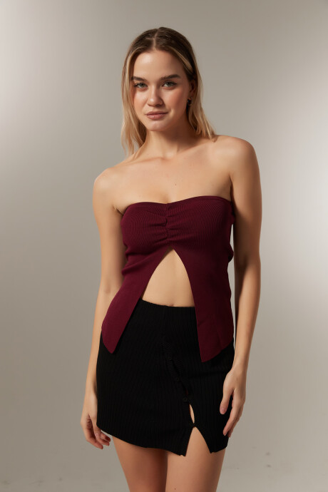 Tops Kartun Bordeaux Oscuro