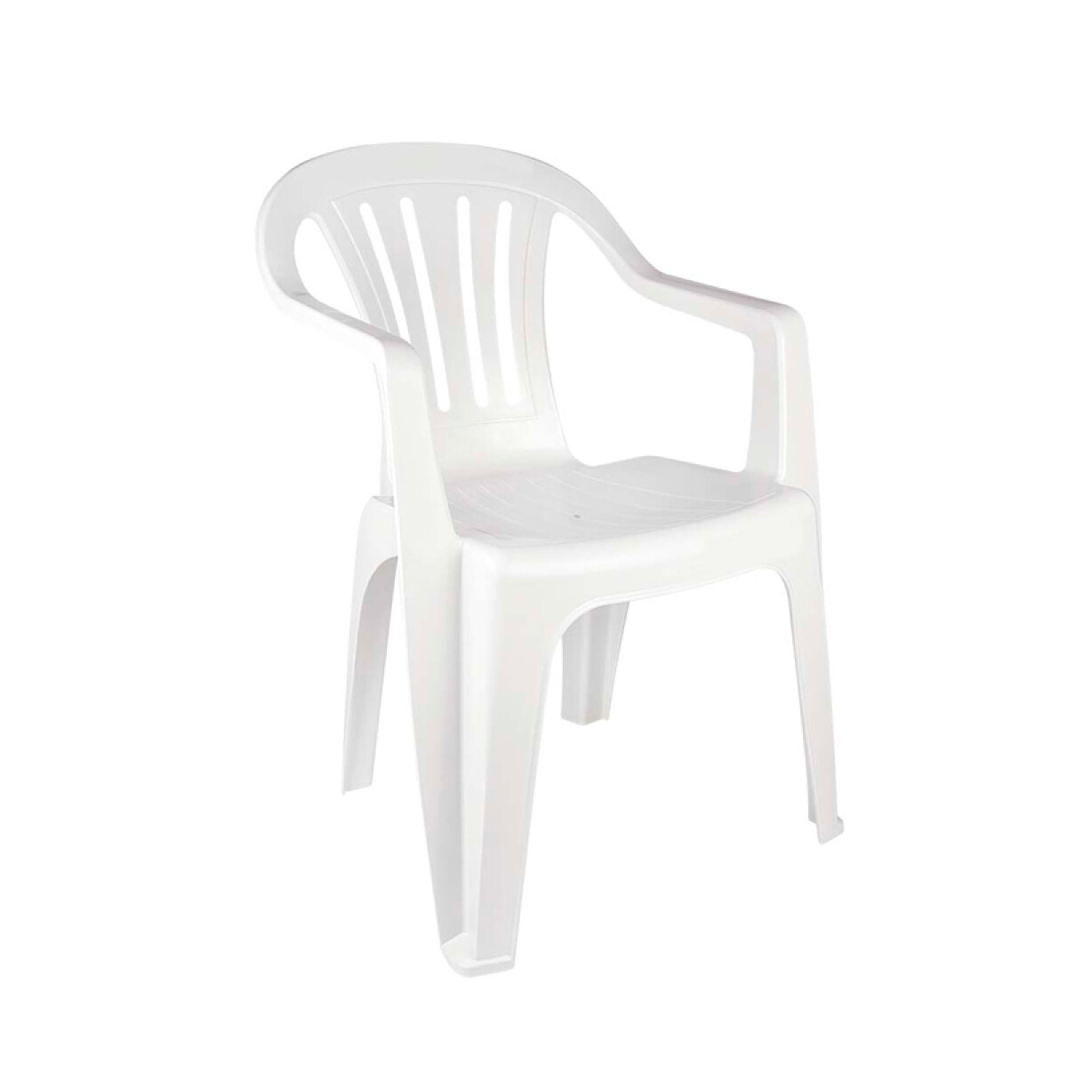 Silla MOR PlÃ¡stica Bela Vista con Apoya Brazo - Blanca 