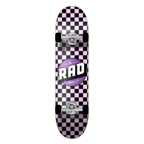 Skate Completo RAD Board Dude Crew Checkers Powder Pink / Black 7.5" Skate Completo RAD Board Dude Crew Checkers Powder Pink / Black 7.5"