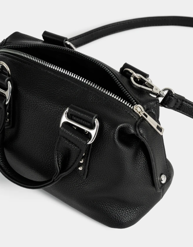 Bowling Noche Cartera Bowling Con Tachas - Negro