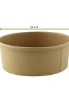 Bowl descartable de kraft, altura 7 cm, 1300 ml - 45 unidades Bowl descartable de kraft, altura 7 cm, 1300 ml - 45 unidades