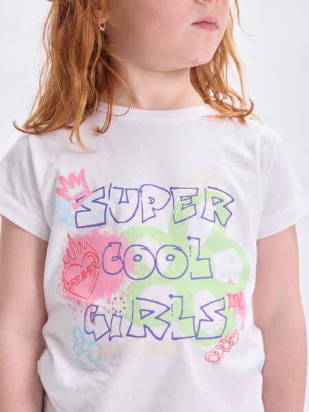 Remera estampa Grafitti Blanco