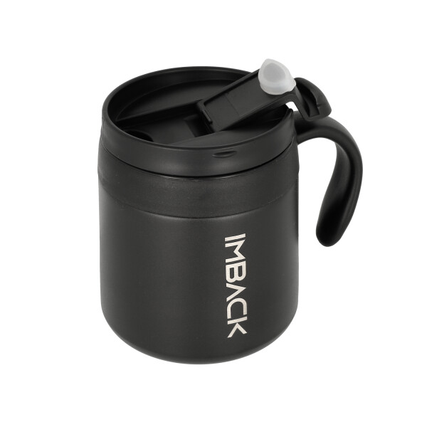Vaso Termico Cafe Jarra Mug 355ml Imback Acero Inoxidable Doble Capa Con Manija Y Tapa Negro Vaso Termico Cafe Jarra Mug 355ml Imback Acero Inoxidable Doble Capa Con Manija Y Tapa Negro