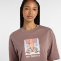 Remera New Balance de dama - WT53904EAS BROWN