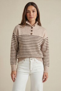 Sweater Lana Botones Verde