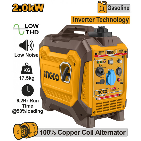 GENERADOR INVERTER 2.0KW INGCO GEI23006 GENERADOR INVERTER 2.0KW INGCO GEI23006