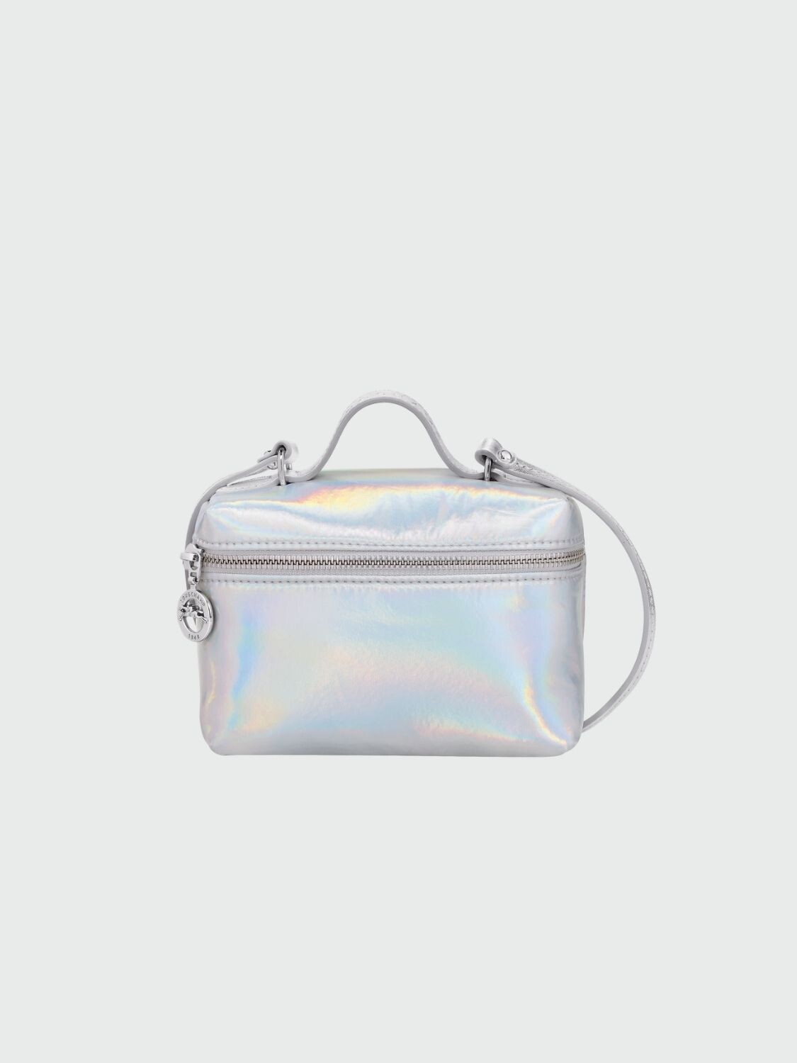 Longchamp -MINI LE PLIAGE HOLOGRAPHIC CROSSBODY BAG Plateado
