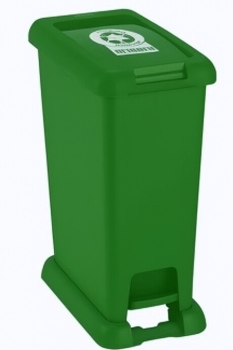 Basurero Con Pedal 20l Verde Basurero Con Pedal 20l Verde