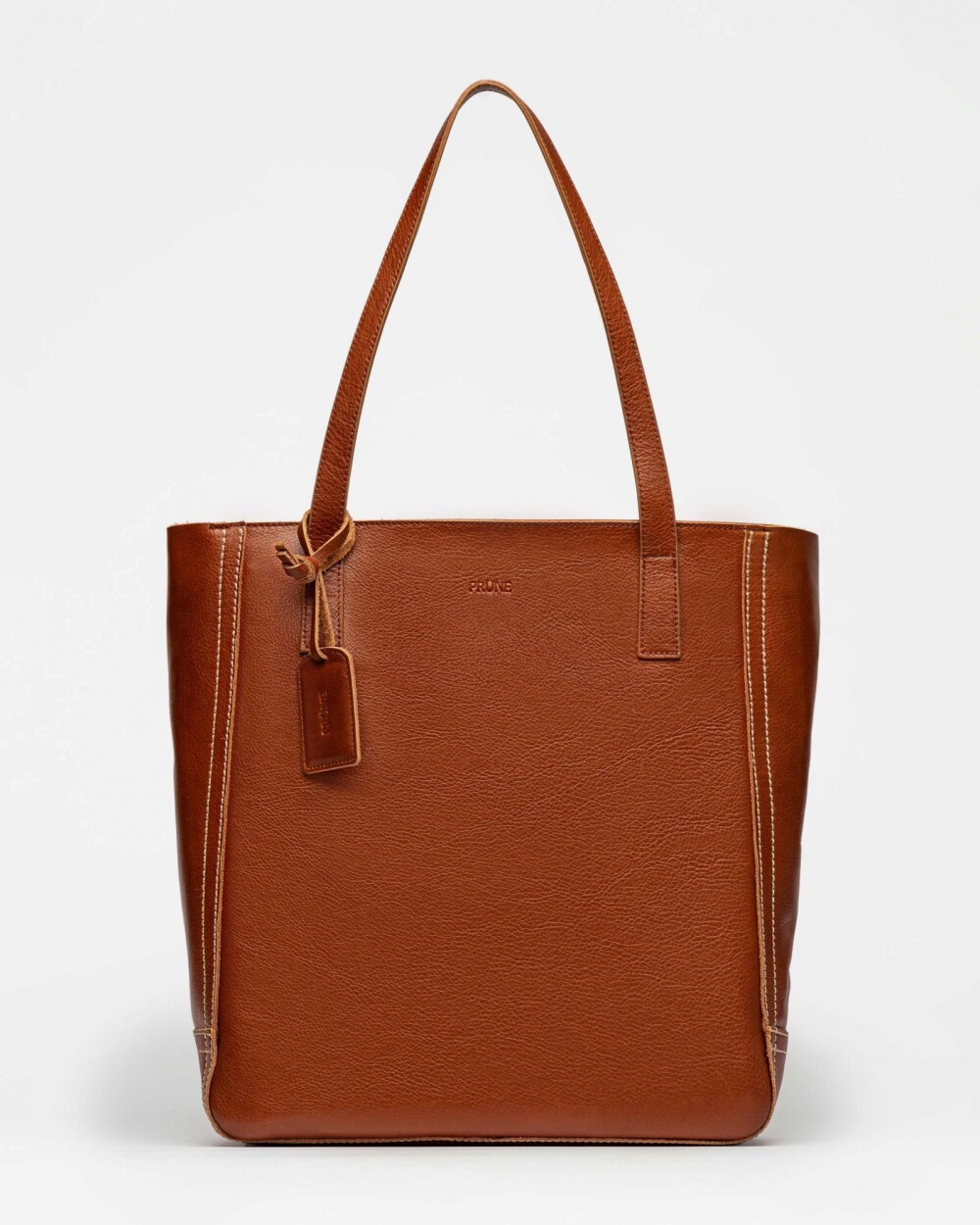 Shopper Vera en cuero vegetal liso Cuoio