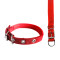 Collar 1.5cm Perros Gatos Suave Cómodo Ajustable Paseo Color rojo