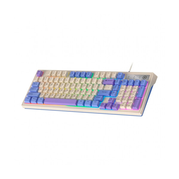 Teclado compacto con retroiluminación color púrpura Teclado Compacto Con Retroiluminación Color Púrpura