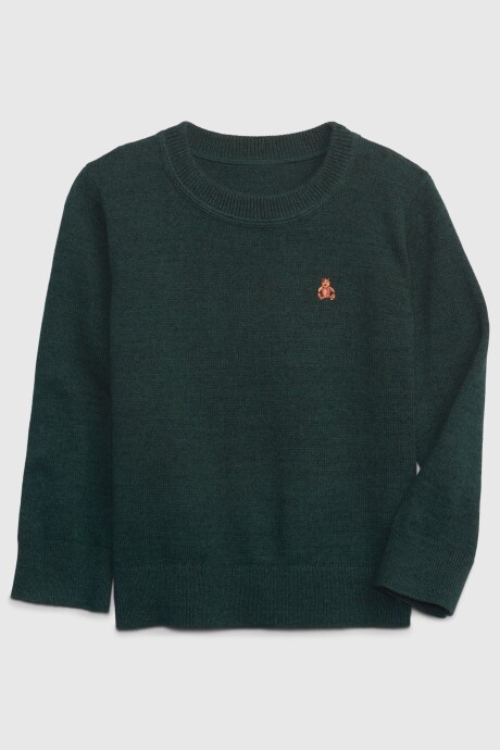 Buzo Cuello Redondo Toddler Niño Extremely Green Heathr