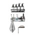 Organizador de Baño y Cocina Adhesivo Repisa de Ducha Set x3 Negro Mate Organizador de Baño y Cocina Adhesivo Repisa de Ducha Set x3 Negro Mate