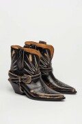 Bota Texana Mediana NEGRO Y CRUDO