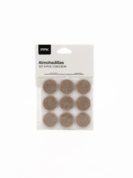 ALMOHADILLA REDONDA SET X 9 BEIGE
