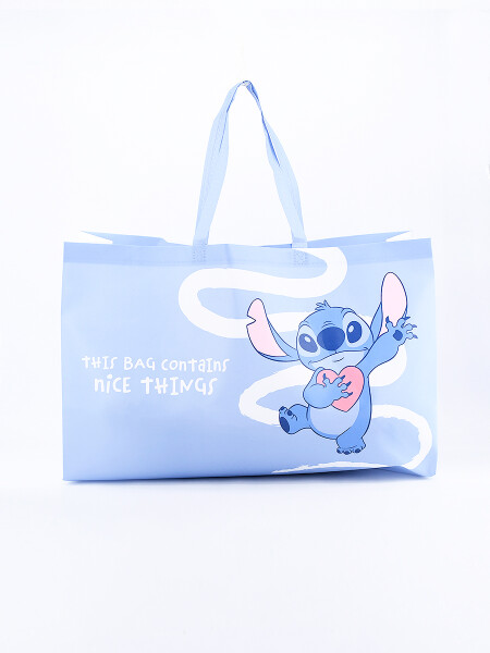 BOLSA LAMINADA STITCH CELESTE (V)