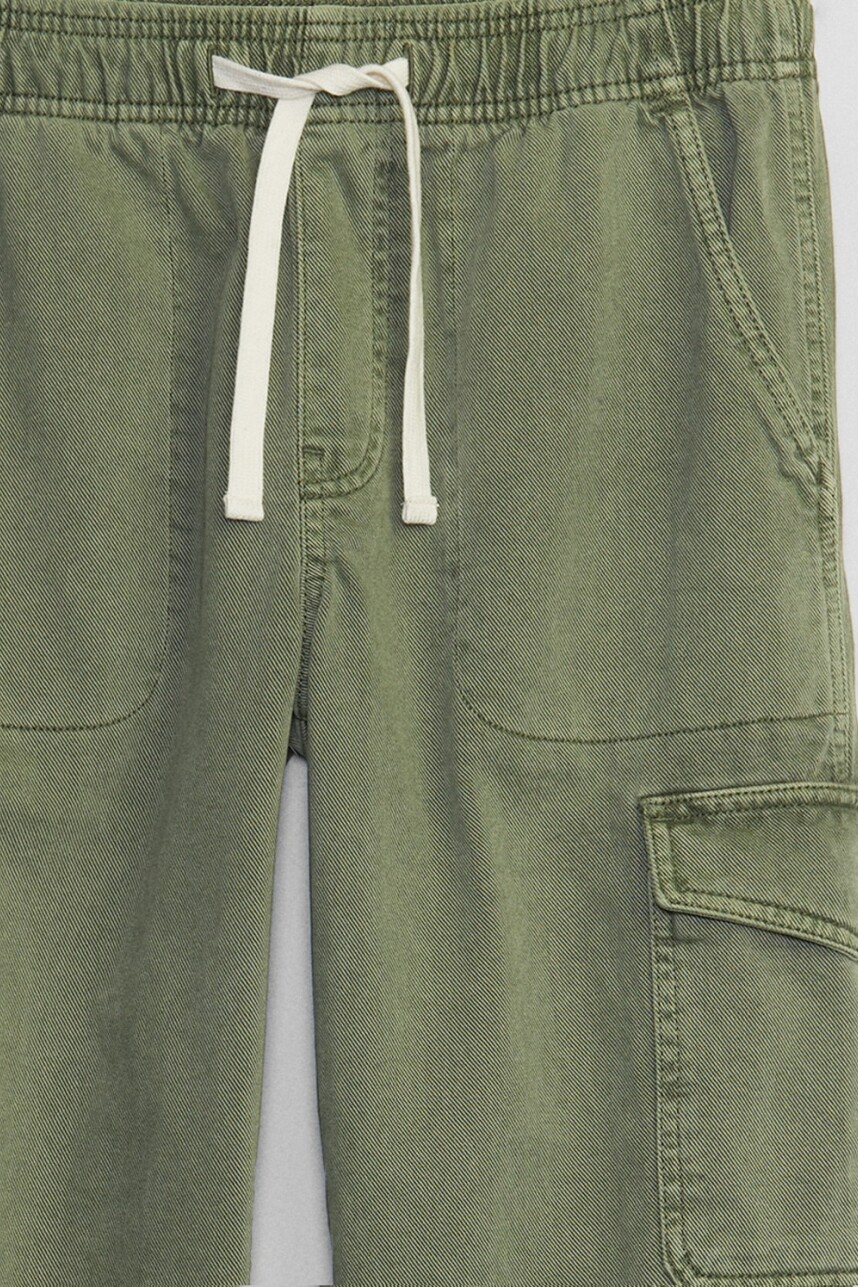 Jean Cargo Con Elástico Mujer Mesculen Green