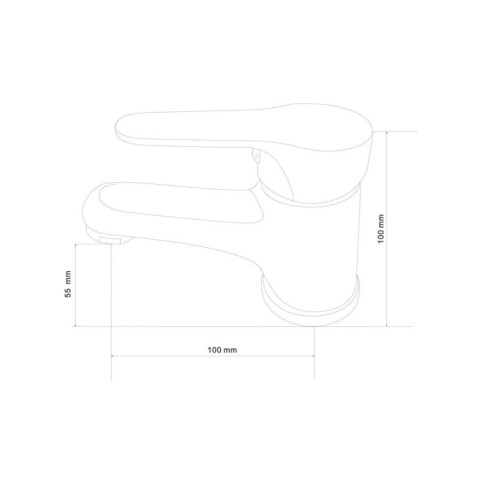 LAVATORIO MONO CROMO 40MM - ANZIO GAMAS DE GRIS