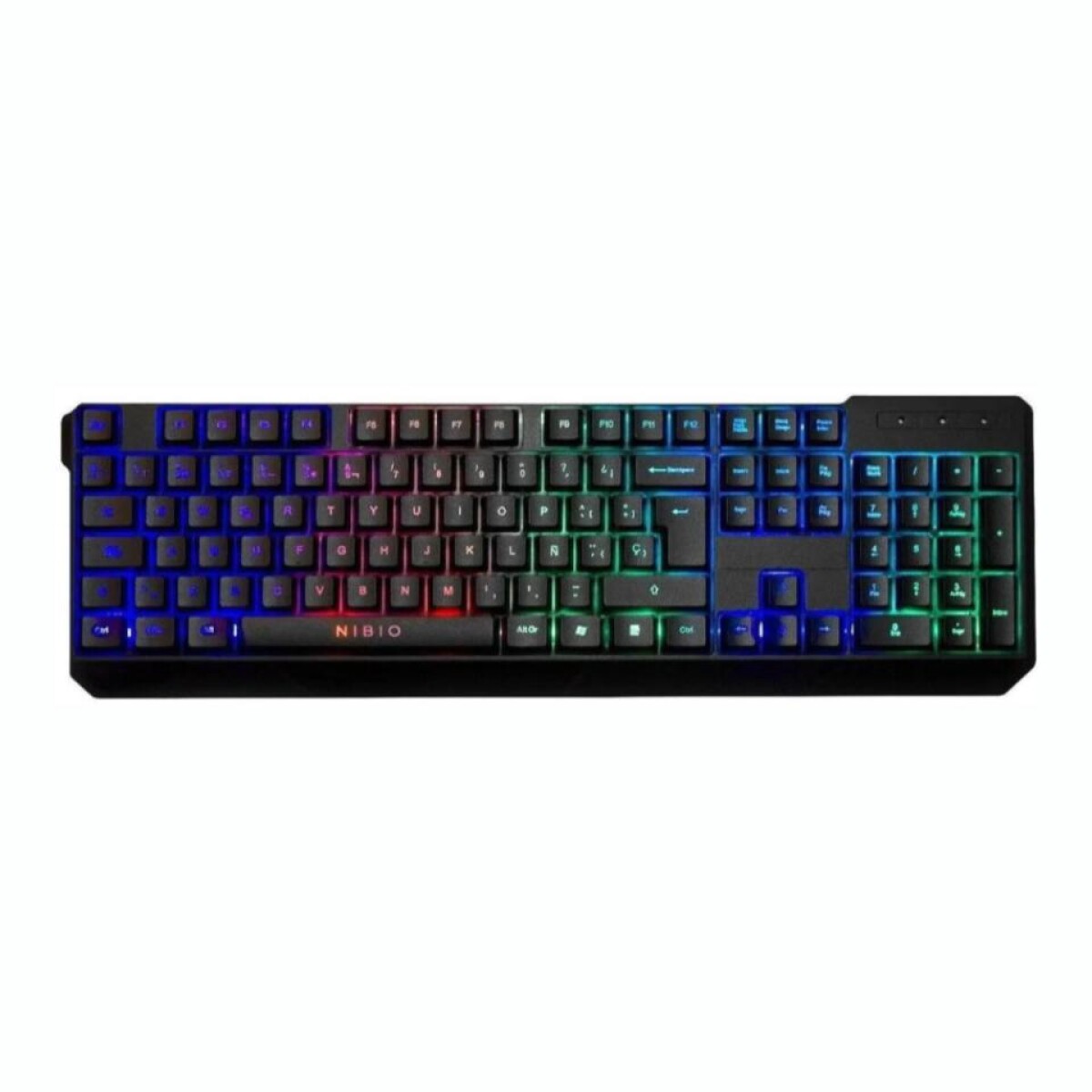 Teclado Gaming NIBIO K200 Wired Retroiluminado Español - Black 