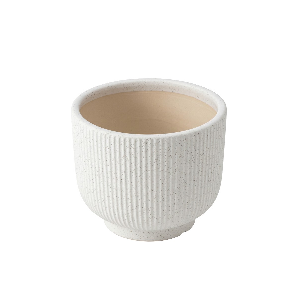 MACETERO CERAMICA BLANCO MED 