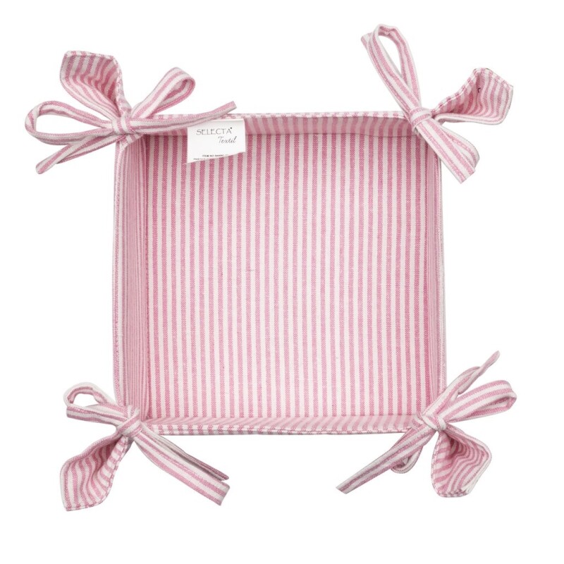 PANERA ALGODÓN 20X20CM ROSA CON LINEAS PANERA ALGODÓN 20X20CM ROSA CON LINEAS