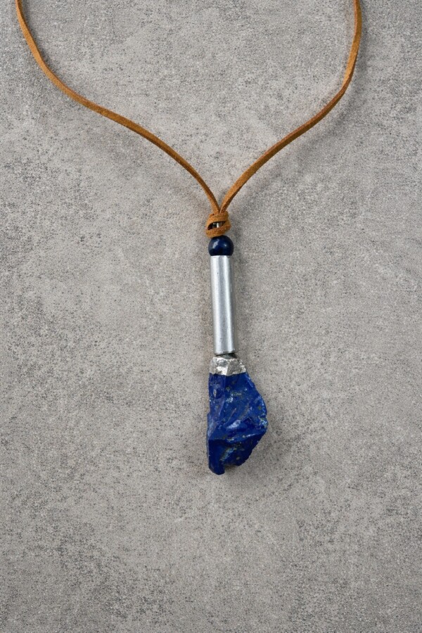 Raw Stone Necklace Azul