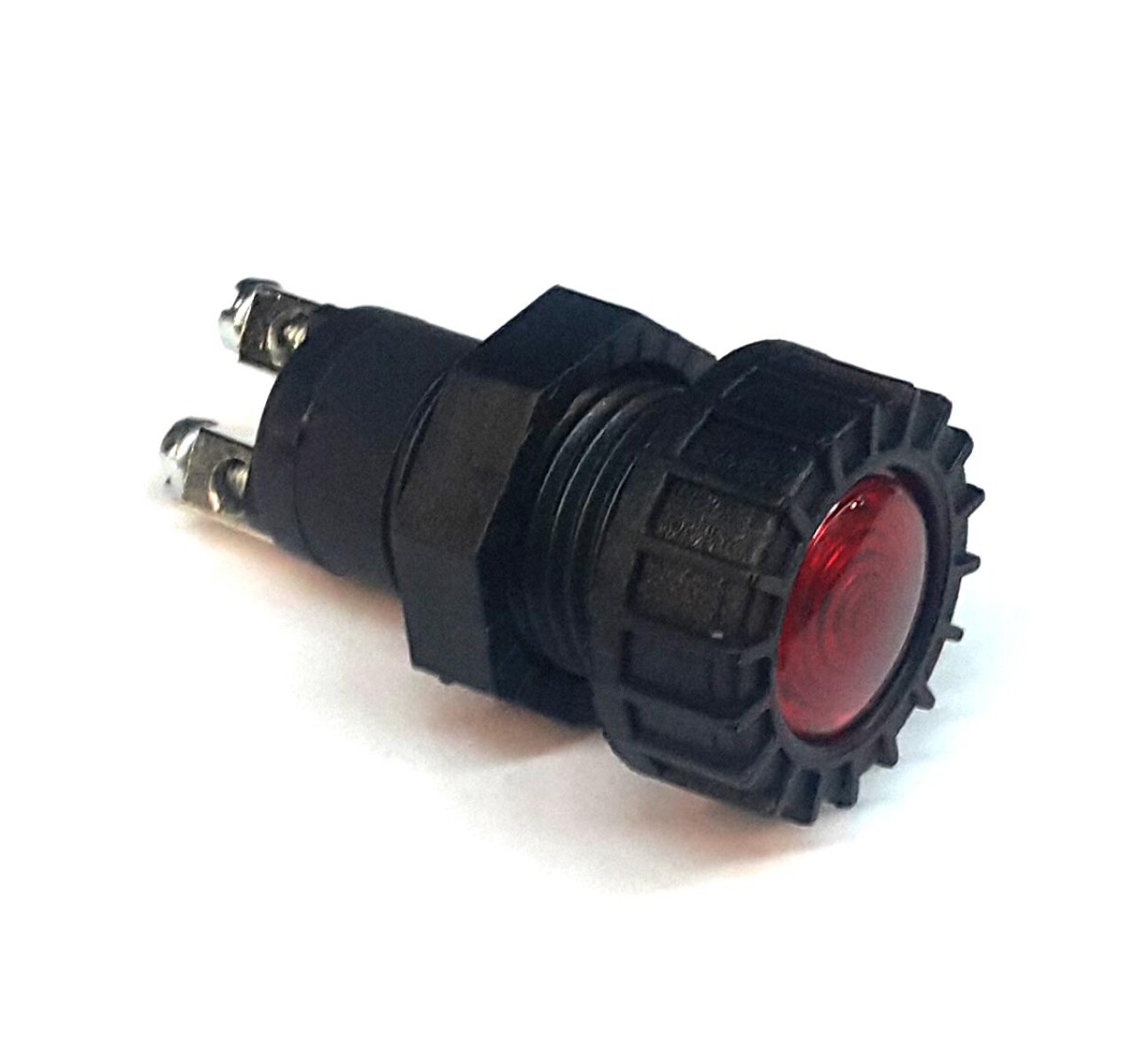 LLAVE BOTON TABLERO - PILOTO TABLERO 18MM ROJO REDONDO TIPO MERIT - 