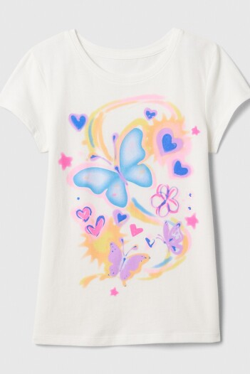Remera Gráfico Manga Corta Niña Butterfly Icon