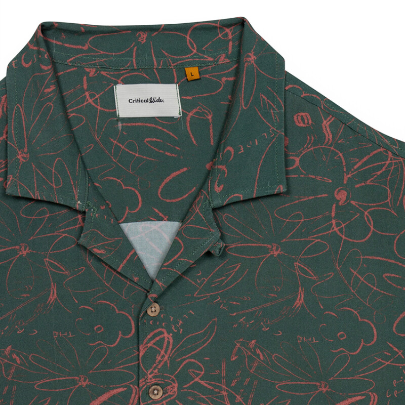 Camisa Critical Slide Scratch Resort - Verde Camisa Critical Slide Scratch Resort - Verde