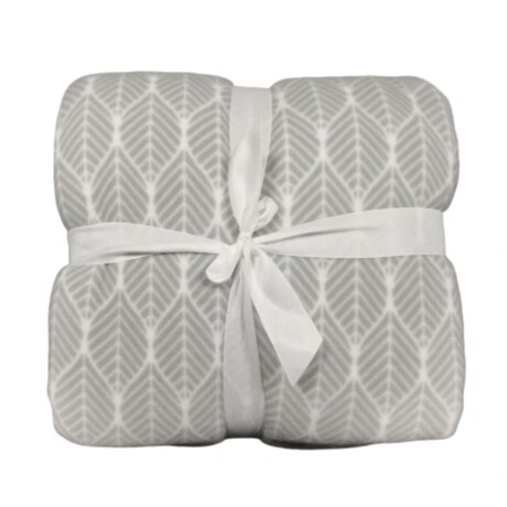 Frazada Home Class con corderito 2 Plazas Arabezco Gris