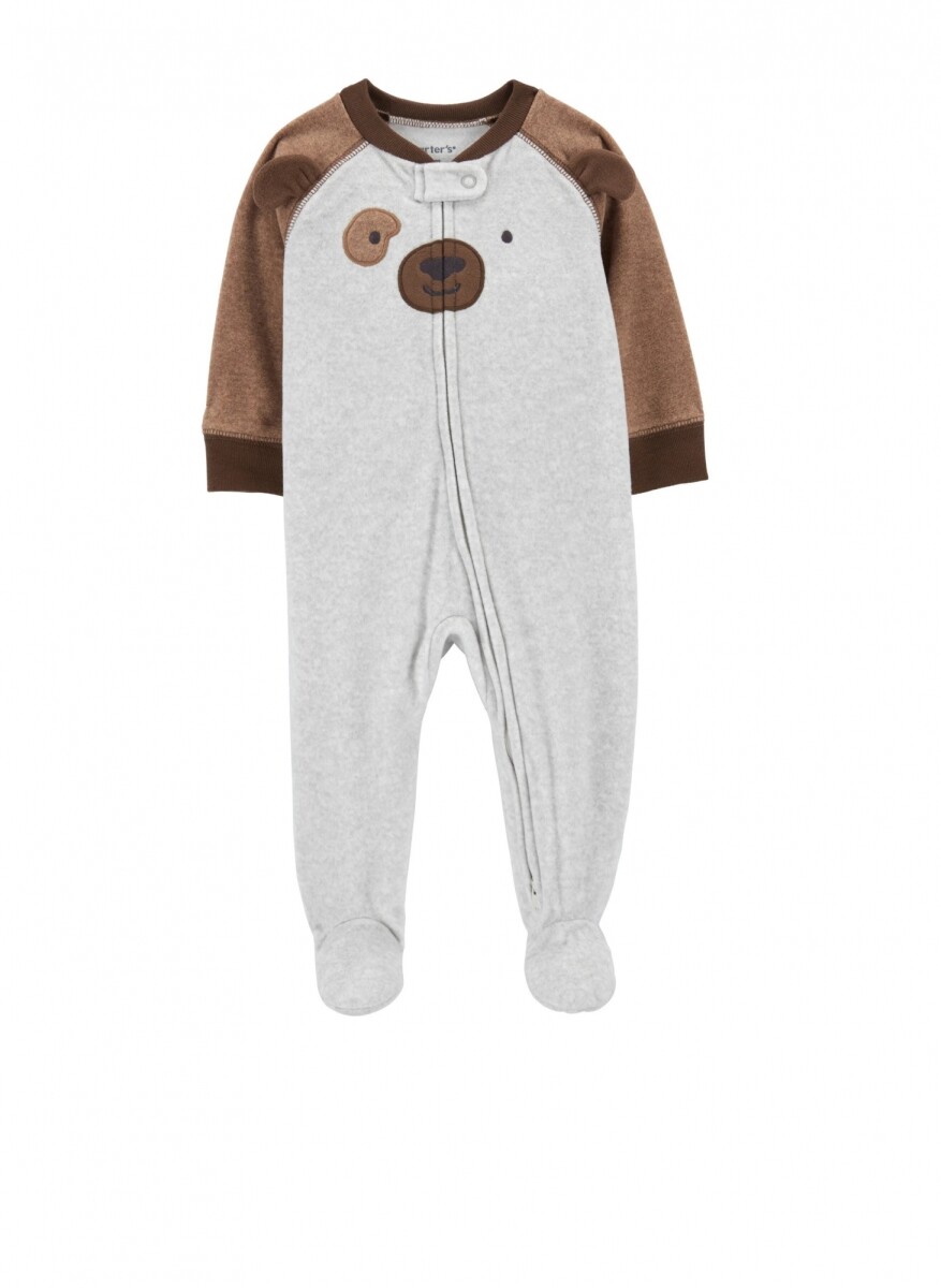 Enterito Micropolar Carters Gris Marrón Oso 