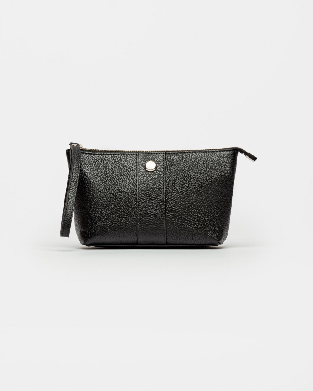 Porta Cosméticos Belle En Cuero Graneado Negro