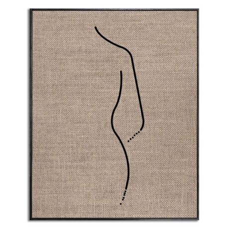 Cuadro Canvas 40X50Cm Marco Silueta Arpillera 2