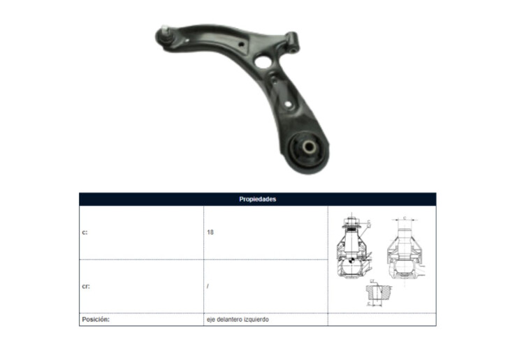 Parilla De Suspension Delantera Kia Picanto 16-25 Izq Parilla De Suspension Delantera Kia Picanto 16-25 Izq