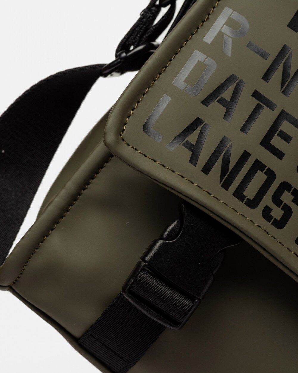 Bandolera Daily en efecto cuero rubber Verde