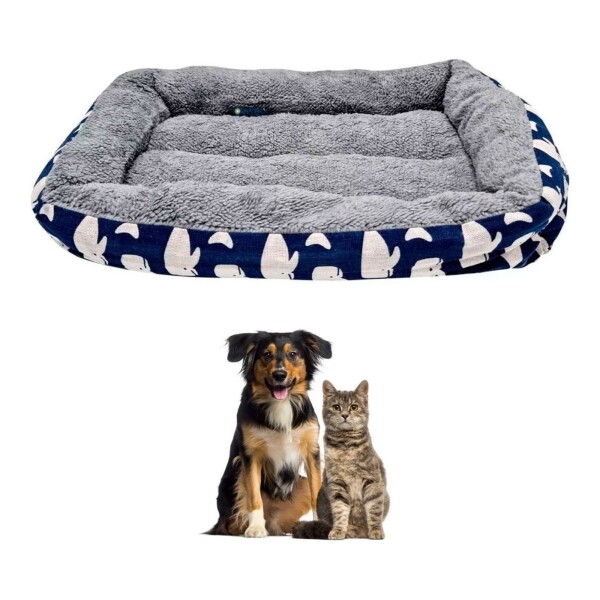 Cuna Cama Cucha Mascota Perro Gato Rectangular 50 X 37 Variante Ballenas