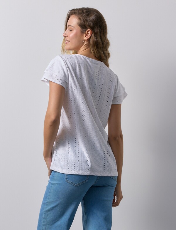 Blusa Pointelle BLANCO