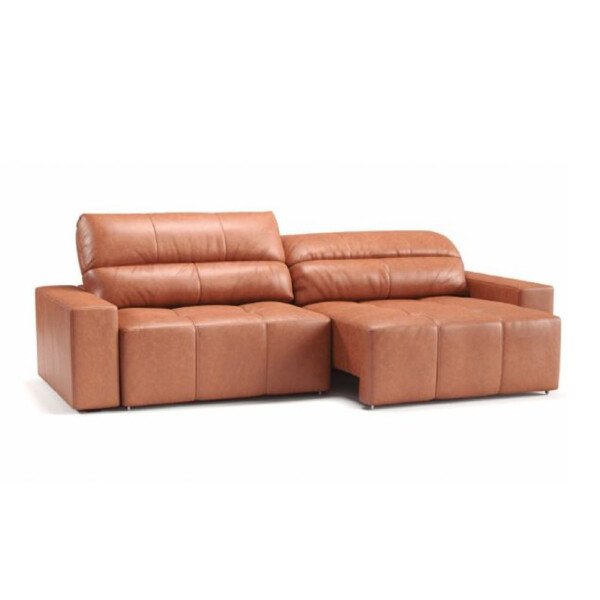 Sofa 3 cuerpos - Respaldo capitoneado - Tapizado tela tipo arpillera —  Champagne Home & Deco