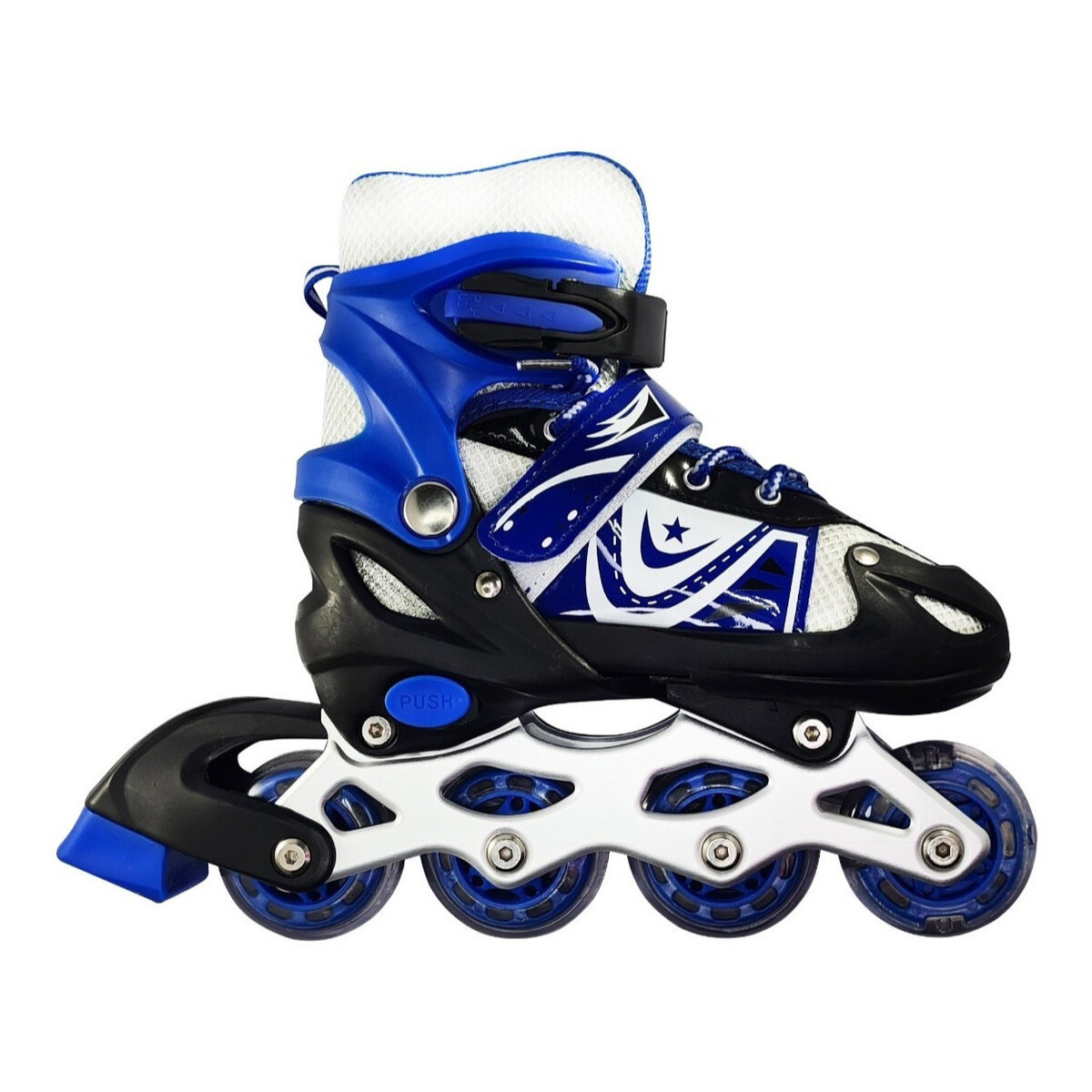 Patines Rollers Extensibles Calidad Colores Infantil Niños - Variante Color Azul Talle 39-42 
