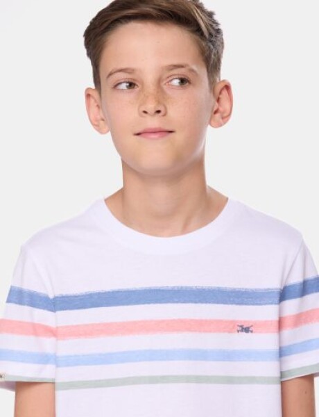 REMERA RAYADA Blanco