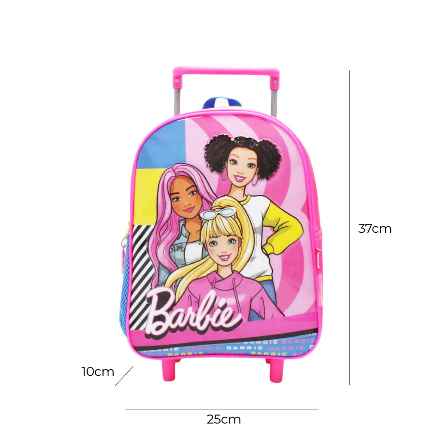 Mochila Escolar Barbie C/carro 30cm Rueditas Infantil — El Rey