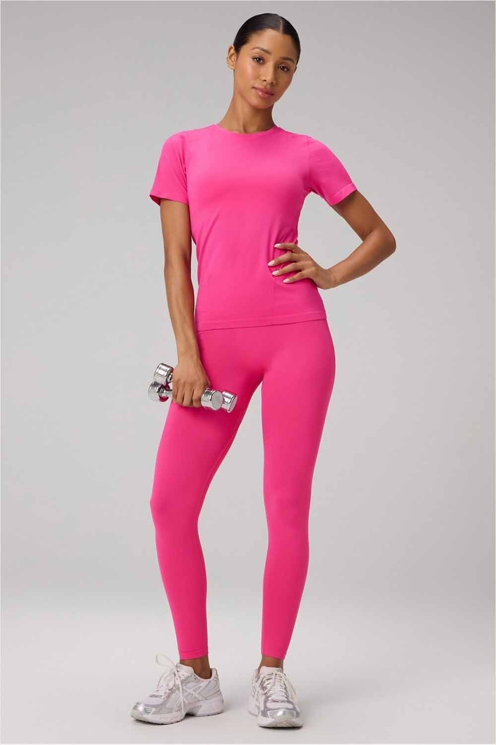 Top Feather Tech+ Short-Sleeve Mujer Pink Crush